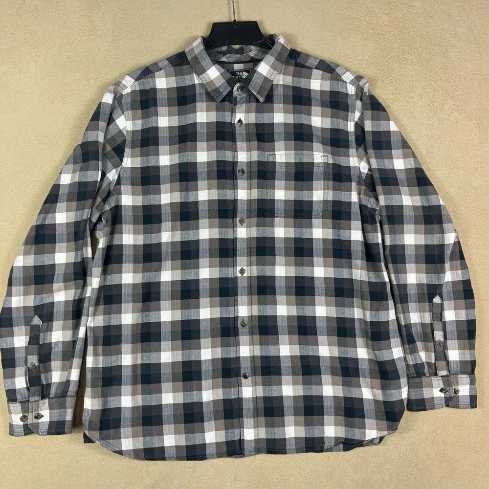 The North Face Mens‎ XL Long Sleeve Button Up Shirt Regular Fit Multicolor Plaid